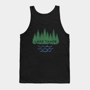 Lake Tahoe California Nevada Ski Mountain Resort Moon Trees Tank Top